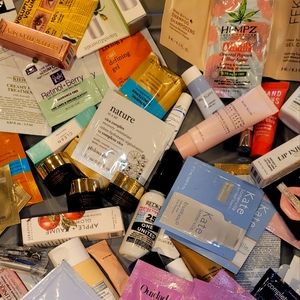 Lot of 100+ deluxe and reg samples. Kate Somerville, Too Faced, Ouidad, and more